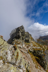 rocky mountain peak area view in slovakia