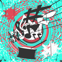 Colorful music poster. Vector