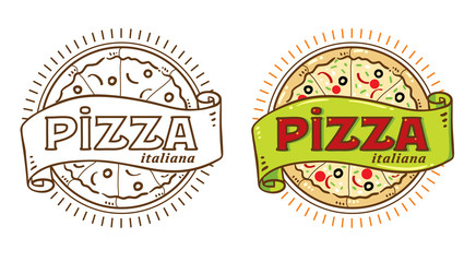 Pizza vintage logo