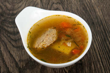 Soup with meatballs