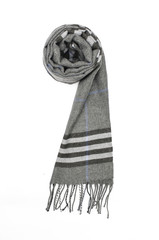 plaid scarf isolated on white