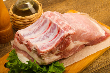 Raw pork meat