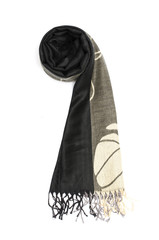 women's scarf with pattern isolated on white