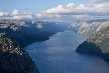 Obraz premium Panorama Lysefjord w Norwegii