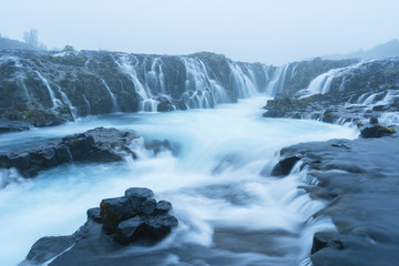 Bruarfoss waterfall in Iceland