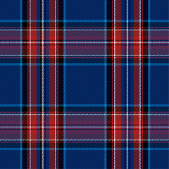 Checkered Woolen blue fabric. Pattern in Scottish style. Tartan. A classic Christmas geometric pattern. 