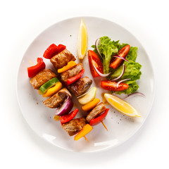 Grilled meat and vegetables 