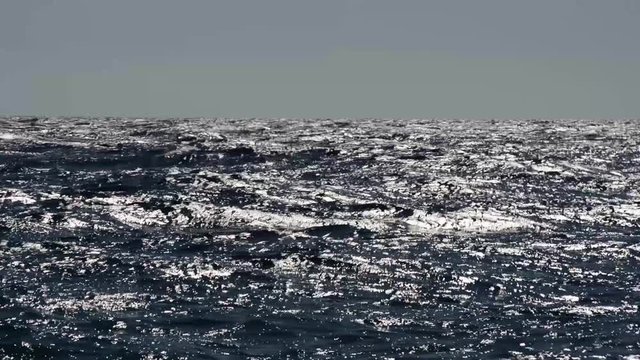 Mmovimento ondoso del mare con riflessi dulla superficie