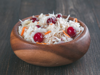 Sauerkraut with cranberry and carrot