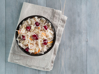 Sauerkraut with cranberry and carrot