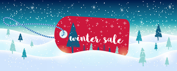 Winter social media sale banners and ads, web template collection.