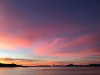 Sunrise over San Francisco from the East Brother Light Station