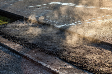 hot asphalt