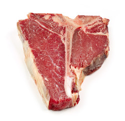 raw T bone steak