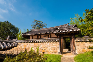 Fototapeta na wymiar yesan-gun, Chungcheongnam-do, South Korea - August 31, 2017 : This is the birthplace of Kim Jeong-hui, a famous scholar of the Joseon Dynasty.