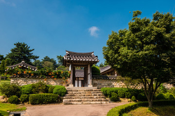 Fototapeta na wymiar Hanok, a traditional old house in Korea.