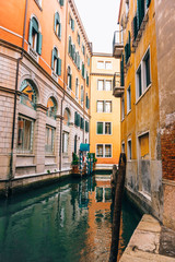 narrow canals of Venice Italy