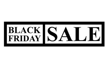Rubber Stamp Effect : Black Friday Sale, Isolated on White 