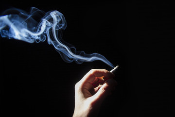 smok on dark background © Tohid