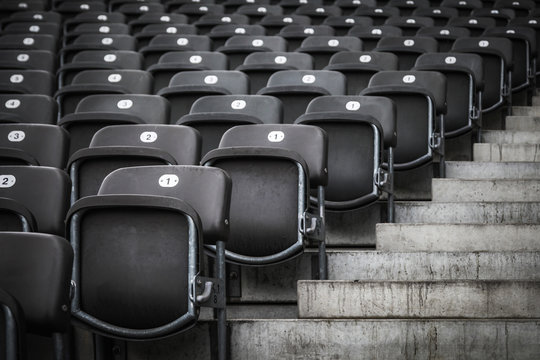 Empty seating at stadium