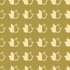 Leaves vector illustration on a seamless pattern background