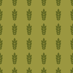 Fototapeta premium Leaves vector illustration on a seamless pattern background