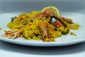 Typical spanish paella