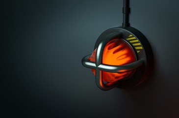 Red warning lamp - 3d render