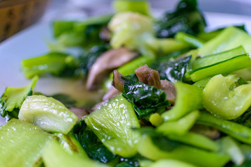Chinese cabbage with mushrooms