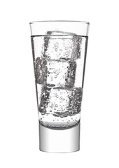 Glass of sparkling water soda drink lemonade