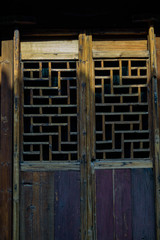 Chinese style wooden windows