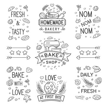 Doodle bakery Logo and Ornament