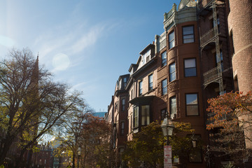 Fototapeta premium front buildings with sky in boston