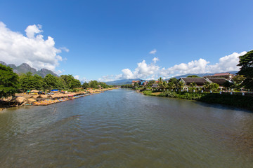 Fototapeta premium Nam Song river in Vang Vieng