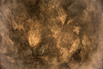 Old sepia deep brown distressed antique ancient damaged grunge concrete plaster wall background texture photo