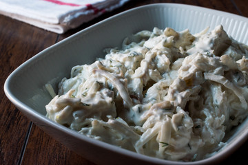 Turkish Celery Salad with Yogurt and Mayonnaise / Kereviz Salatasi