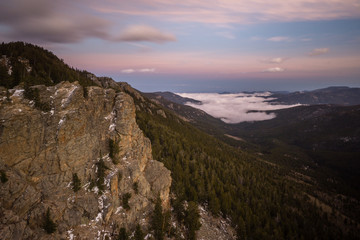 Foggy Sunset in Colorado