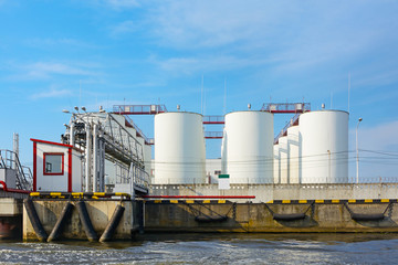 Obraz premium Warehouse of combustive-lubricating materials