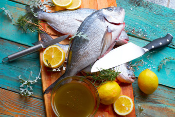 Dorade with lemon and kreutern