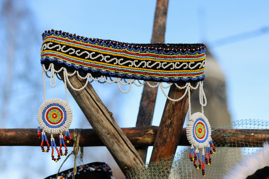 Traditional northern national female decoration on the head