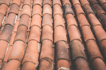 roofing tiles closeup - roof tile background