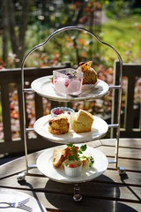 テラス席のアフタヌーンティー