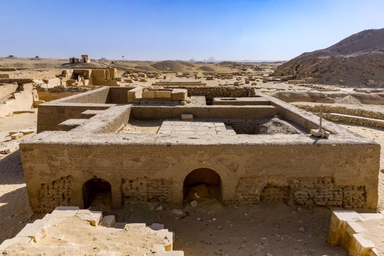 Necropolis in Saqqara, Egypt near the step pyriamids