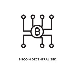 Bitcoin decentralized vector icon