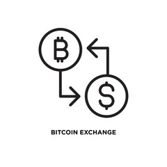 Bitcoin exchange vector icon