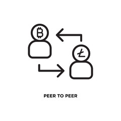 Peer to peer vector icon