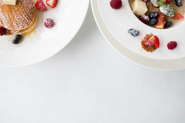 tasty breakfast food. Wholesome proper nutrition. Healthy lifestyle. Free space concept