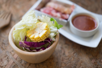 Fresh vegetable organic set food