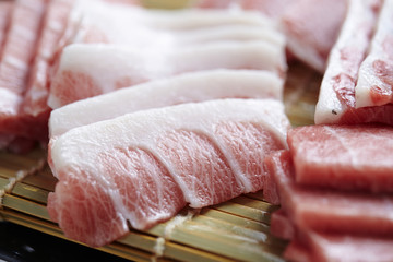 High grade fatty tuna fillet 