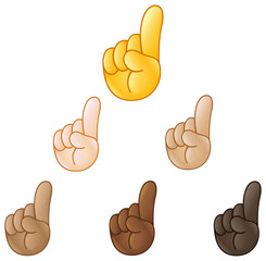 index pointing up hand emoji
